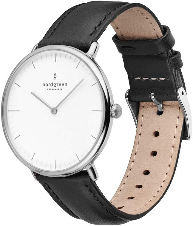 Nordgreen Native Scandinavian Silver Watch with Interchangeable Straps | Amazon (US)