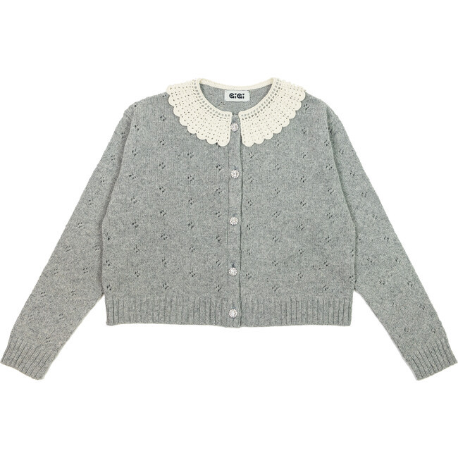 Women's Dolly Cardigan, Grey | Maisonette
