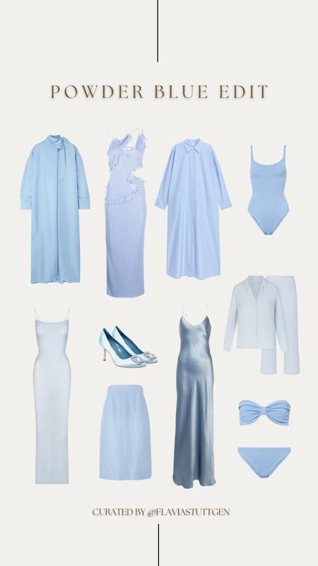 Powder Blue edit, Spring Summer Style, Summer Outfit Inspiration, Blue Swimwear, Holiday Outfit Inspiration, Midi Dress 

#LTKstyletip #LTKSeasonal #LTKeurope