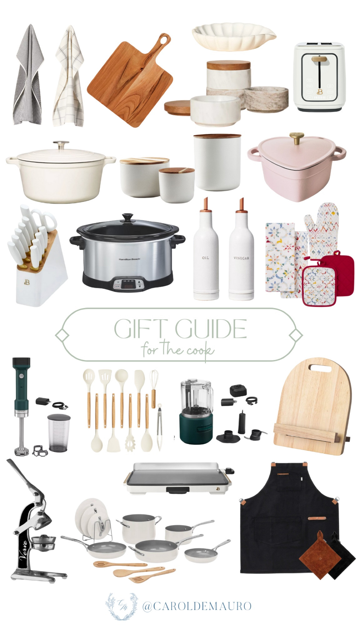 Here's the perfect gift guide for the cook who’s always ready to make your favorite meals at home. Surprise them with the tools and appliances that’ll make their cooking hobby much easier! 
#homechef #kitchenware #cookingtools #essentials

#LTKSeasonal #LTKStyleTip #LTKHome