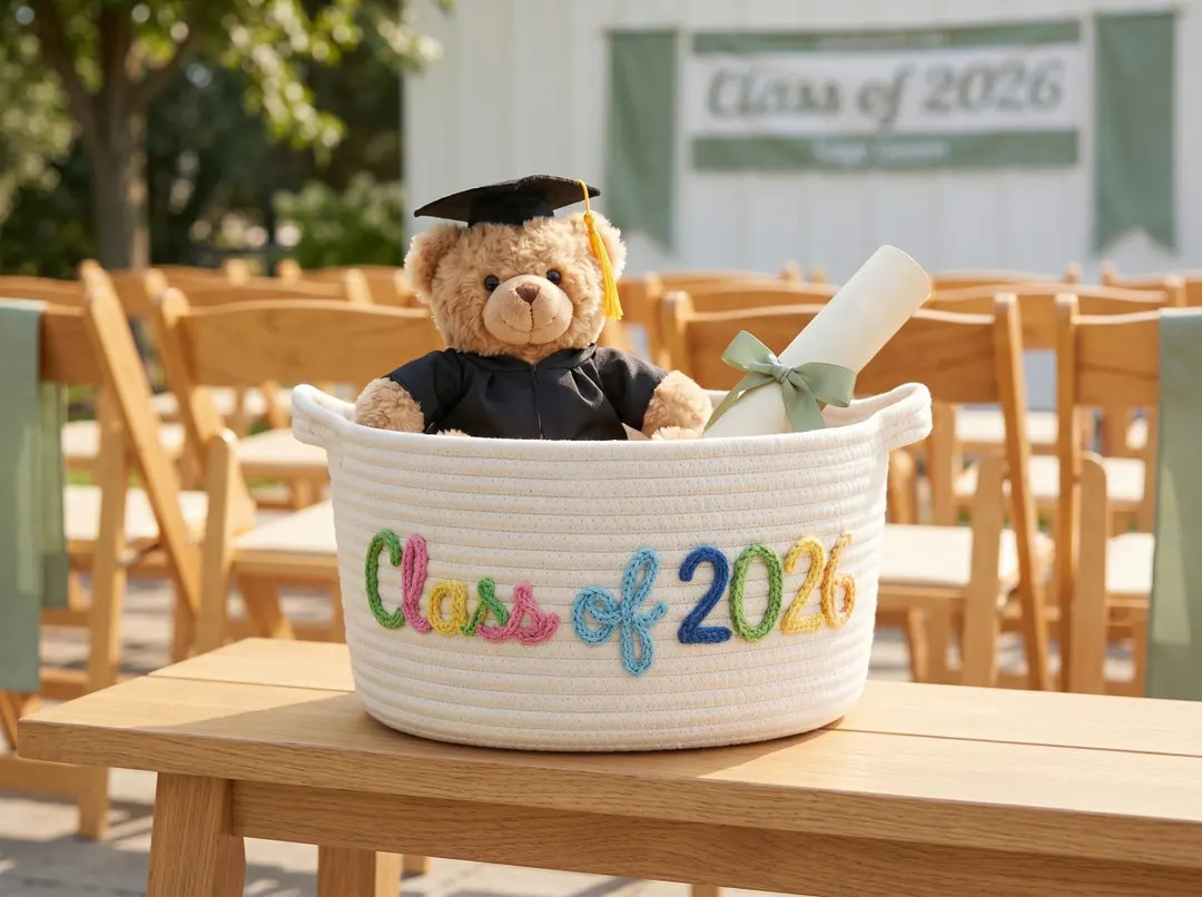 Custom 2026 Graduation Basket, Personalized Rope Storage Bin, Graduation Gift for Her, Senior Gra... | Etsy (US)