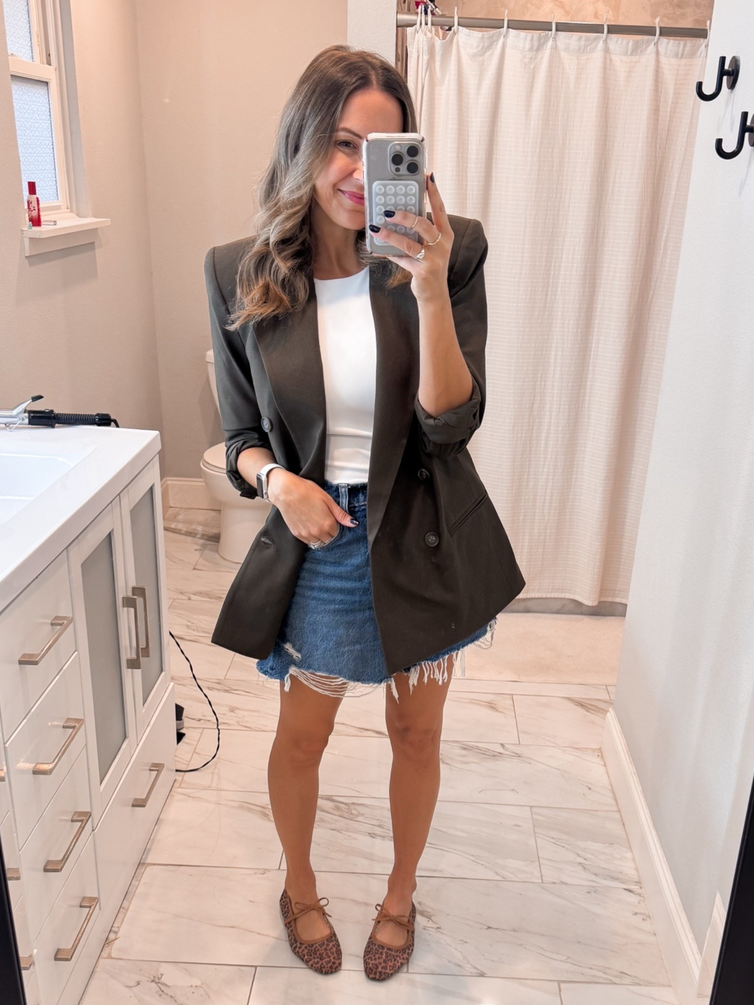 XS in blazer!