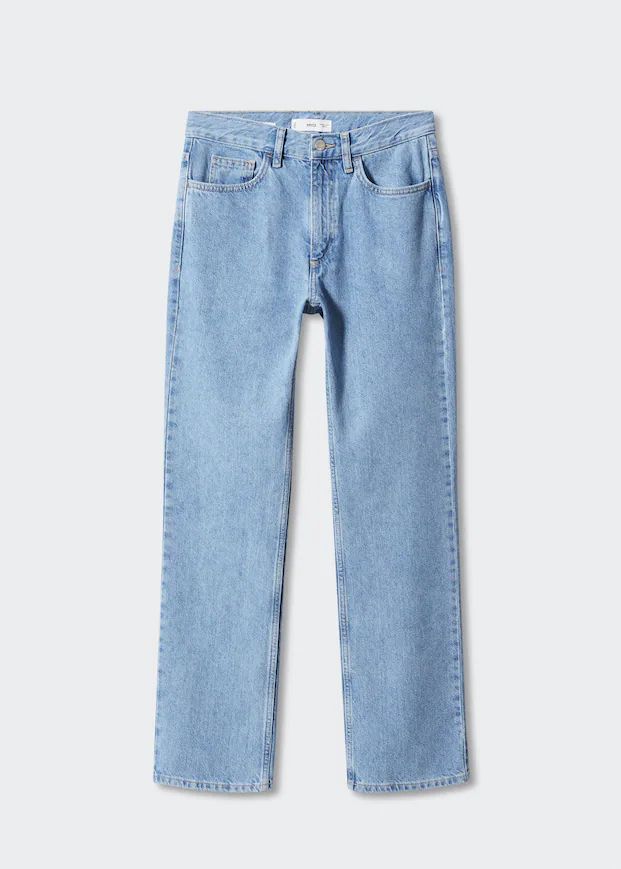 Mid-rise straight jeans | MANGO (UK)