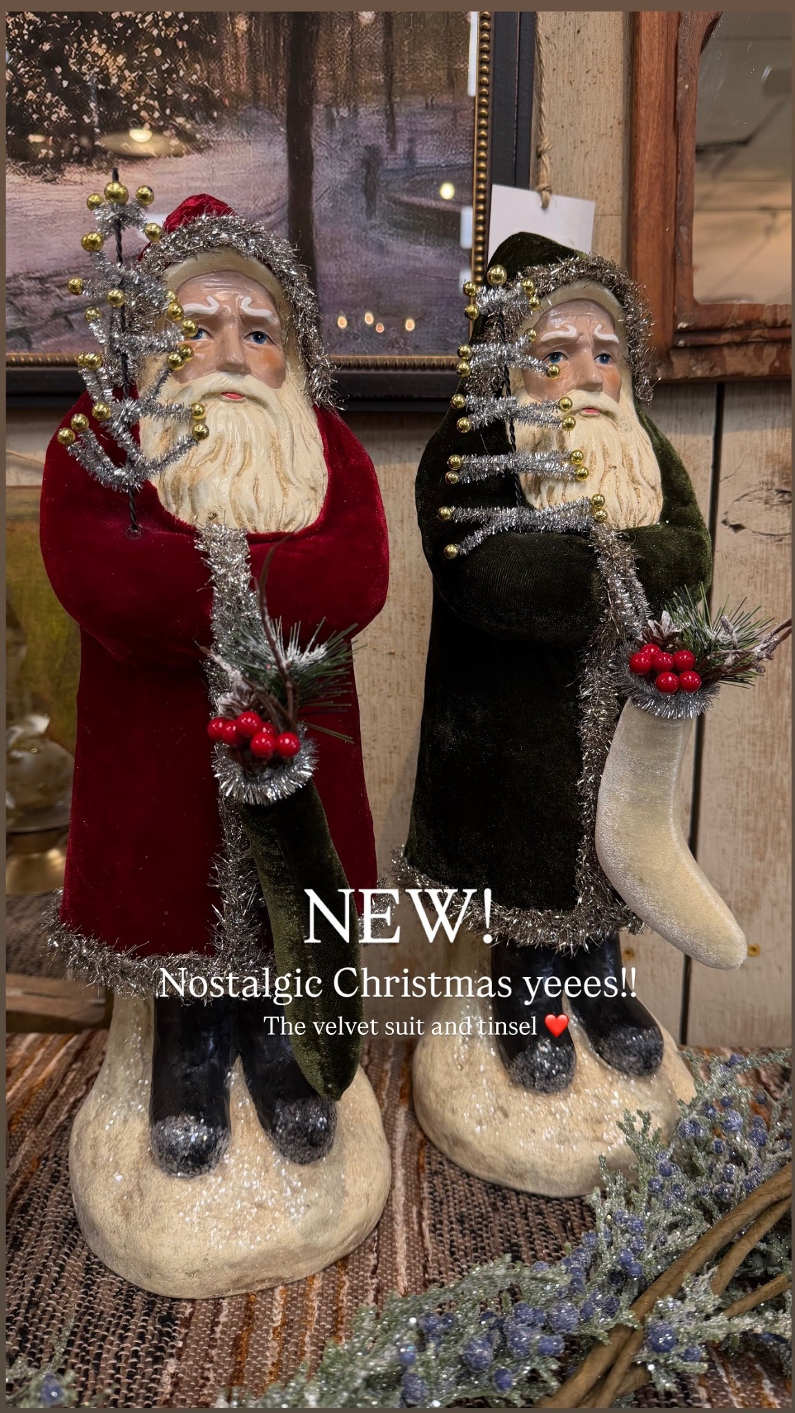 Oh my gosh, this nostalgic Santa Claus is adorable with the velvet suit and the tinsel trees totally looks vintage, a holiday decor, Christmas decor from Walmart

#LTKHome #LTKGiftGuide #LTKHoliday