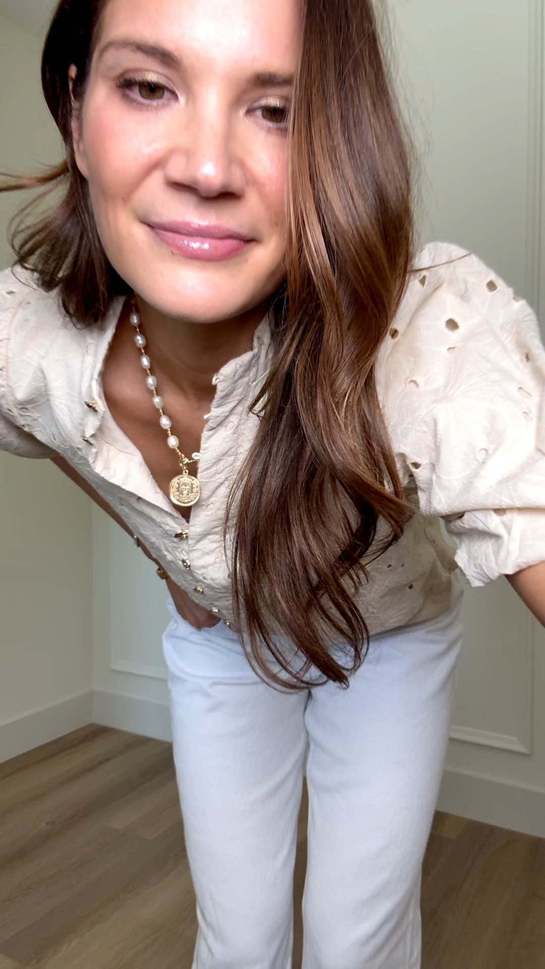 This eyelet blouse and white jeans combo is such a chic spring outfit. The neutral tones feel fresh and polished, and it’s one of those easy looks that works for brunch, errands, or casual dinners.

spring outfit ideas, eyelet blouse outfit, white jeans outfit, neutral spring style, chic casual outfit, everyday spring fashion, casual brunch outfit, warm weather outfit idea, effortless everyday look, classic spring

#LTKootd #LTKWorkwear #LTKTall