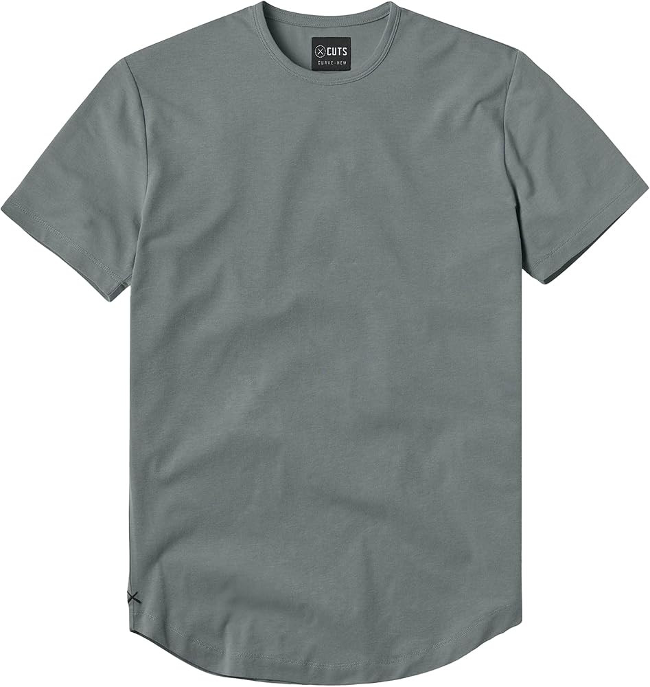 Cuts Clothing Men's Premium AO Crew Neck Casual Short Sleeve T-Shirt | Classic Curve Hem | PYCA P... | Amazon (US)