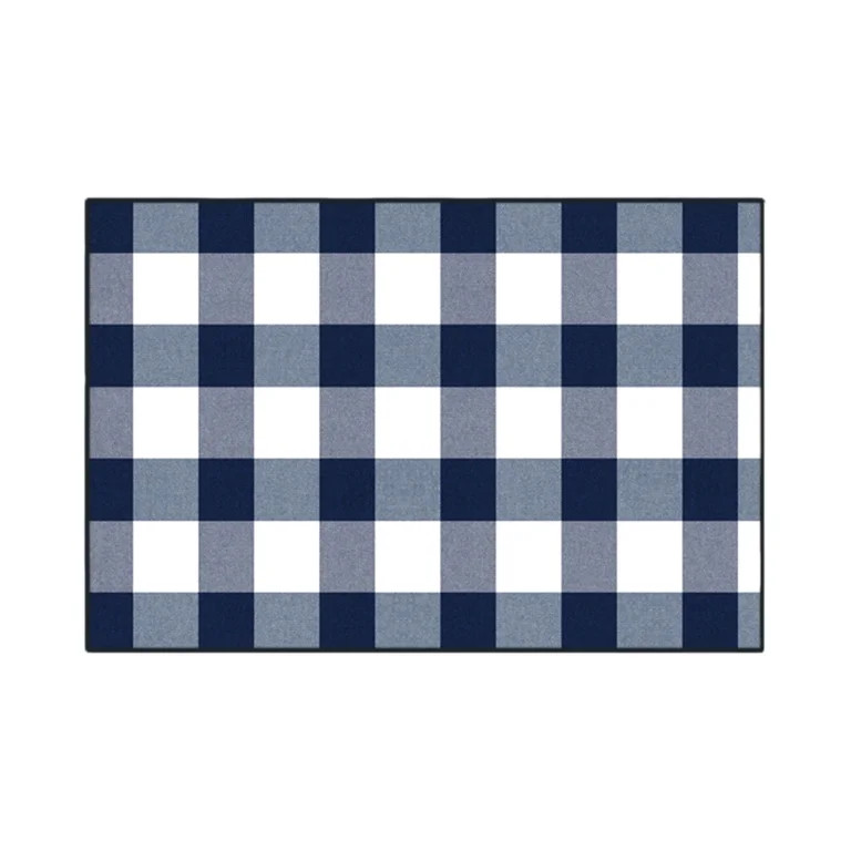 STPToys Fall Outdoor Rug Buffalo Plaid Front Door Mat Blue Check Layered Doormats for Front Porch... | Walmart (US)