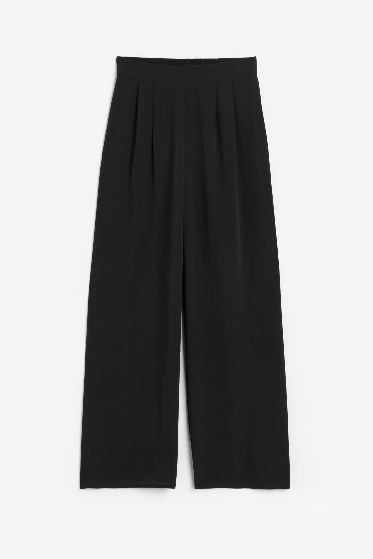 H & M - Wide trousers - Black | H&M (UK, MY, IN, SG, PH, TW, HK)