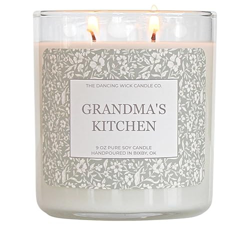 Co. Grandma’s Kitchen Candle – Warm Spice & Sweet Vanilla Scent – 11 oz, 2 Wick, Hand-Poure... | Amazon (US)