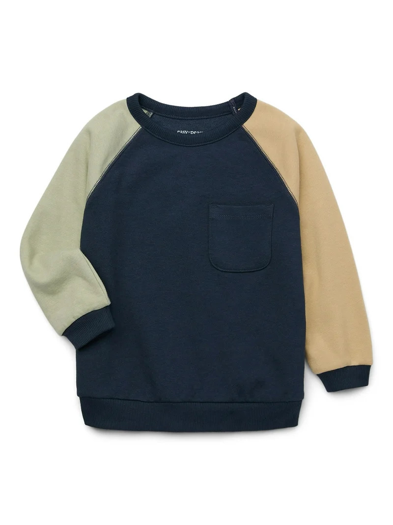 easy-peasy Toddler Boy Colorblock French Terry Sweatshirt, Sizes Sizes 18M-5T | Walmart (US)