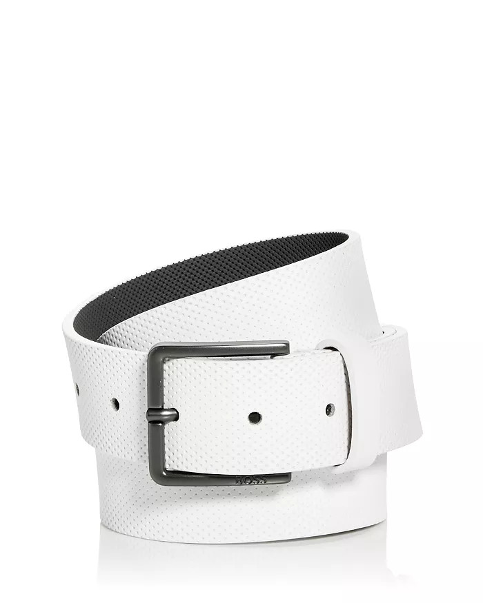 Men's Embossed Perforation Leather Belt | Bloomingdale's (US)