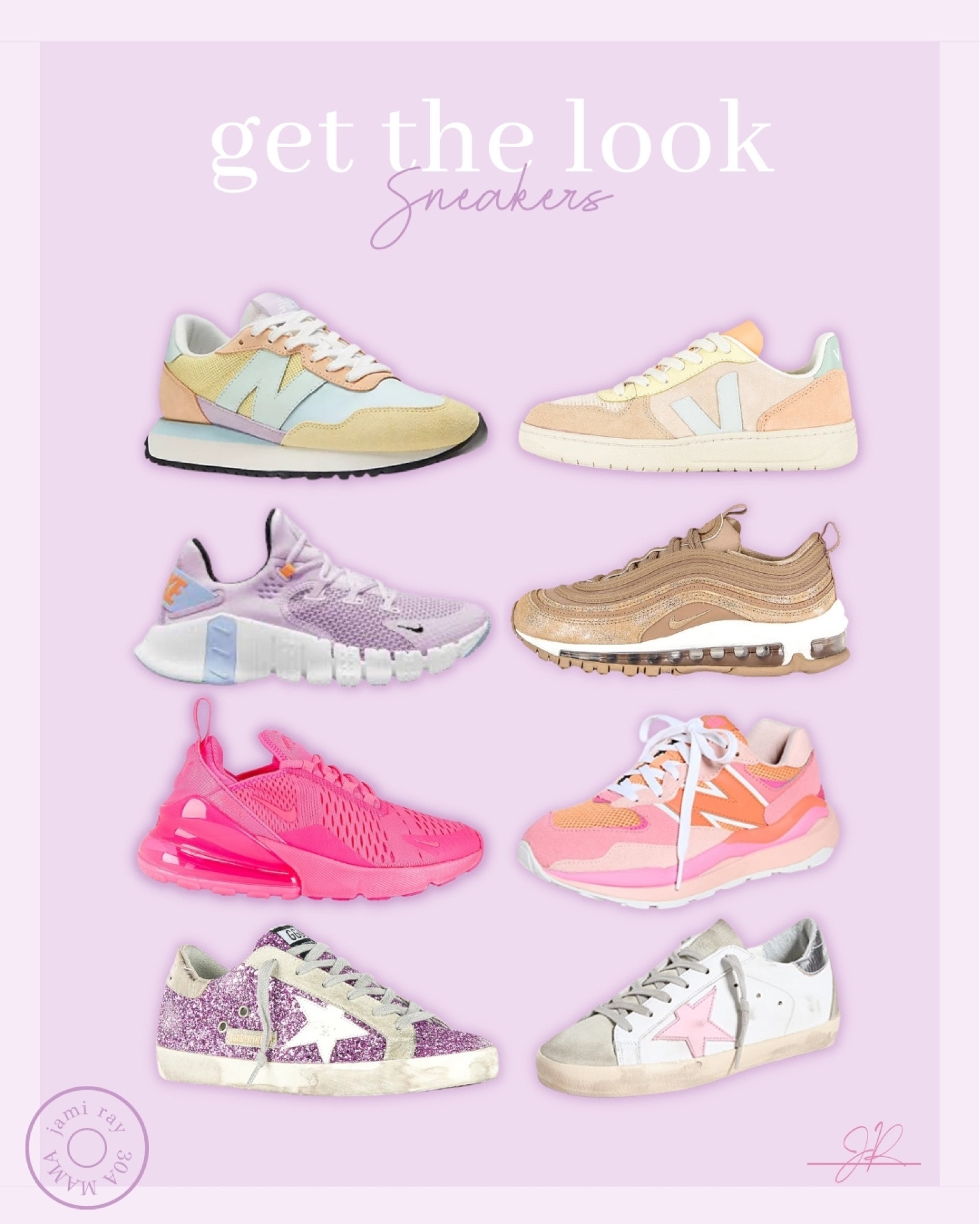 Parted and pink sneakers 

#LTKshoecrush #LTKFind #LTKSeasonal