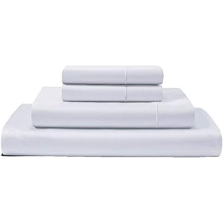 Pure Egyptian King Size Cotton Bed Sheets Set (King, 1000 Thread Count) White Bedding and Pillow Cas | Amazon (US)