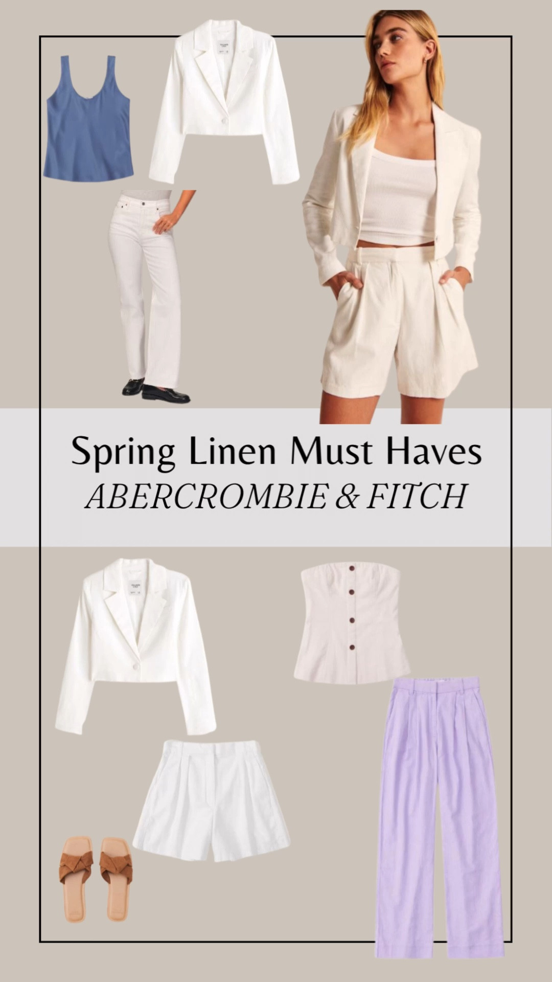 Abercrombie & Fitch Spring Outfit Inspo! My favorite linen new arrivals - perfect for building a neutral tone spring wardrobe! Vacation outfit inspo #springbreak #spring #vacationoutfit

#LTKtravel #LTKstyletip #LTKunder100