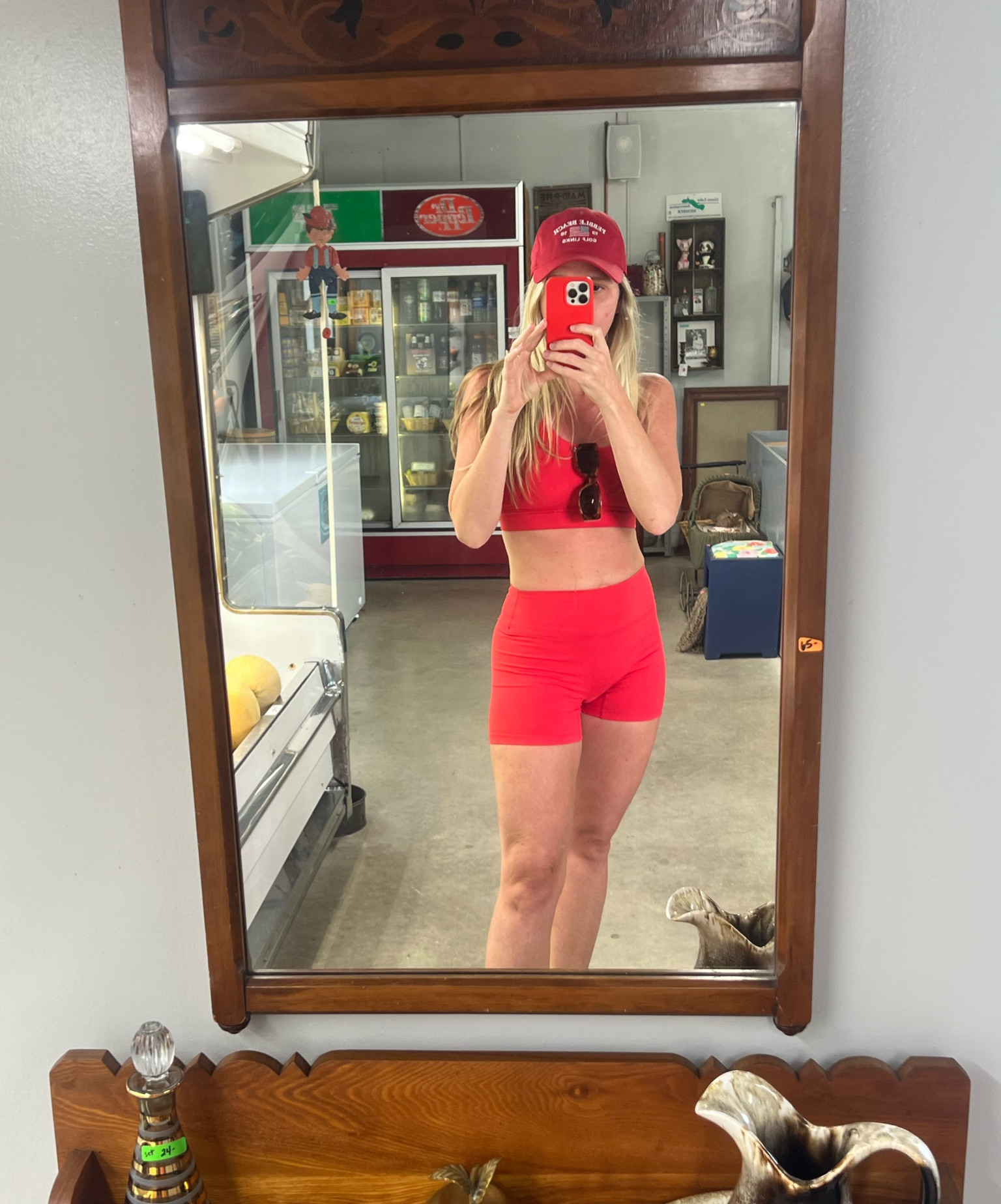 literally the best workout set from set active. the red is so fun but what makes it the best is the length. I only wear 4 in seem biker shorts, I find them the most flattering for my figure! Cover enough without feeling like they are too long! The fabric is butter!

#LTKFindsUnder100 #LTKActive #LTKFitness
