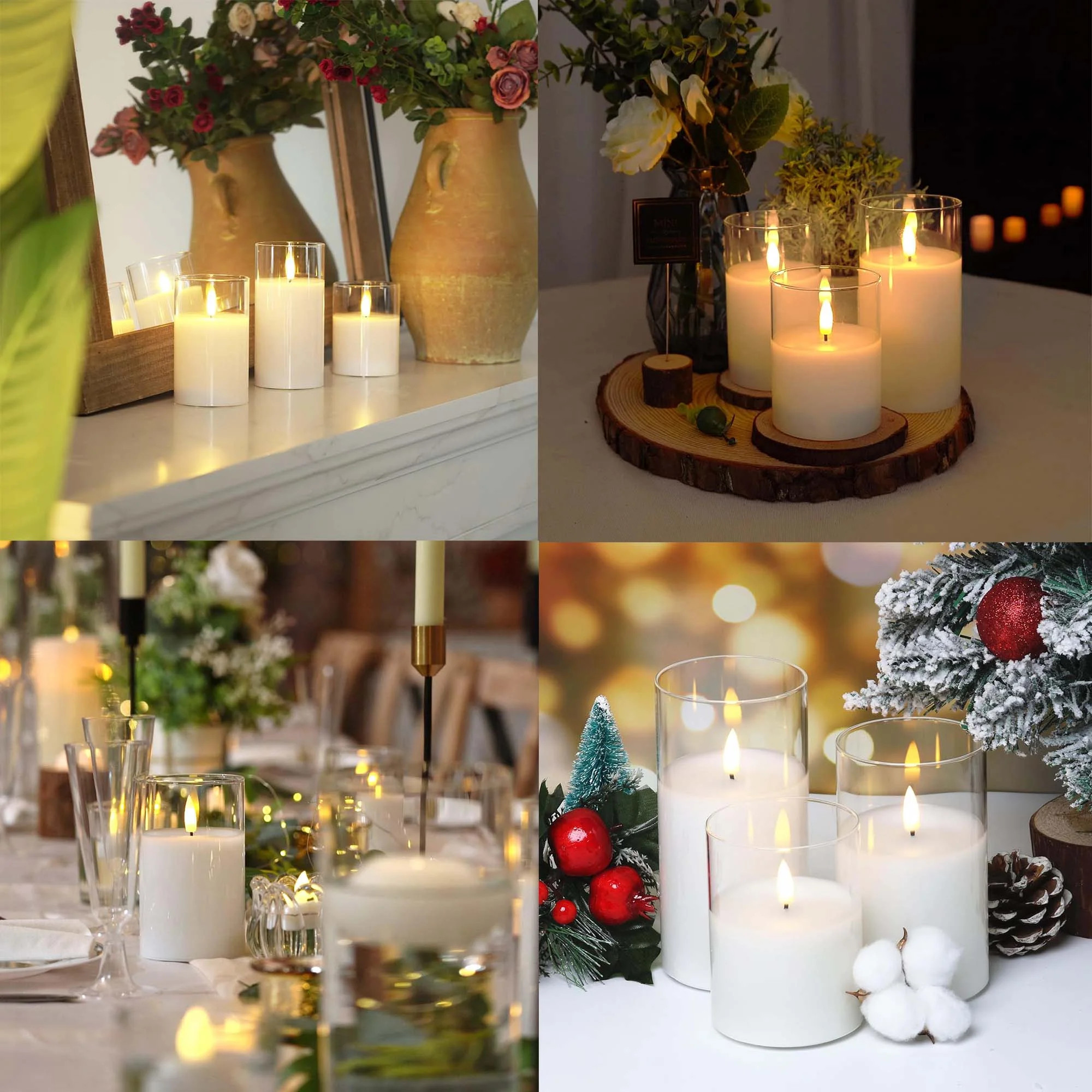 Velas sem chama HIDAWN com efeito de chama tremulante, controle remoto e temporizador, velas elé... | Walmart (US)