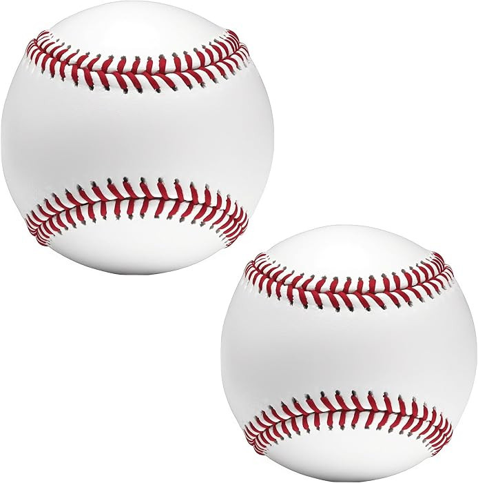 2 Pack Blank Baseballs Solid Cork Core, 9 Inch Baseball Balls Unmarked Autographs Baseball for Le... | Amazon (US)