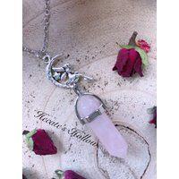 Faerie Moon Rose Quartz Necklace | Etsy (US)