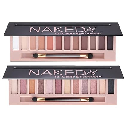BestLand 2 Pack 12 Colors Makeup Nude Colors Eyeshadow Palette Natural Nude Matte Shimmer Glitter... | Amazon (US)