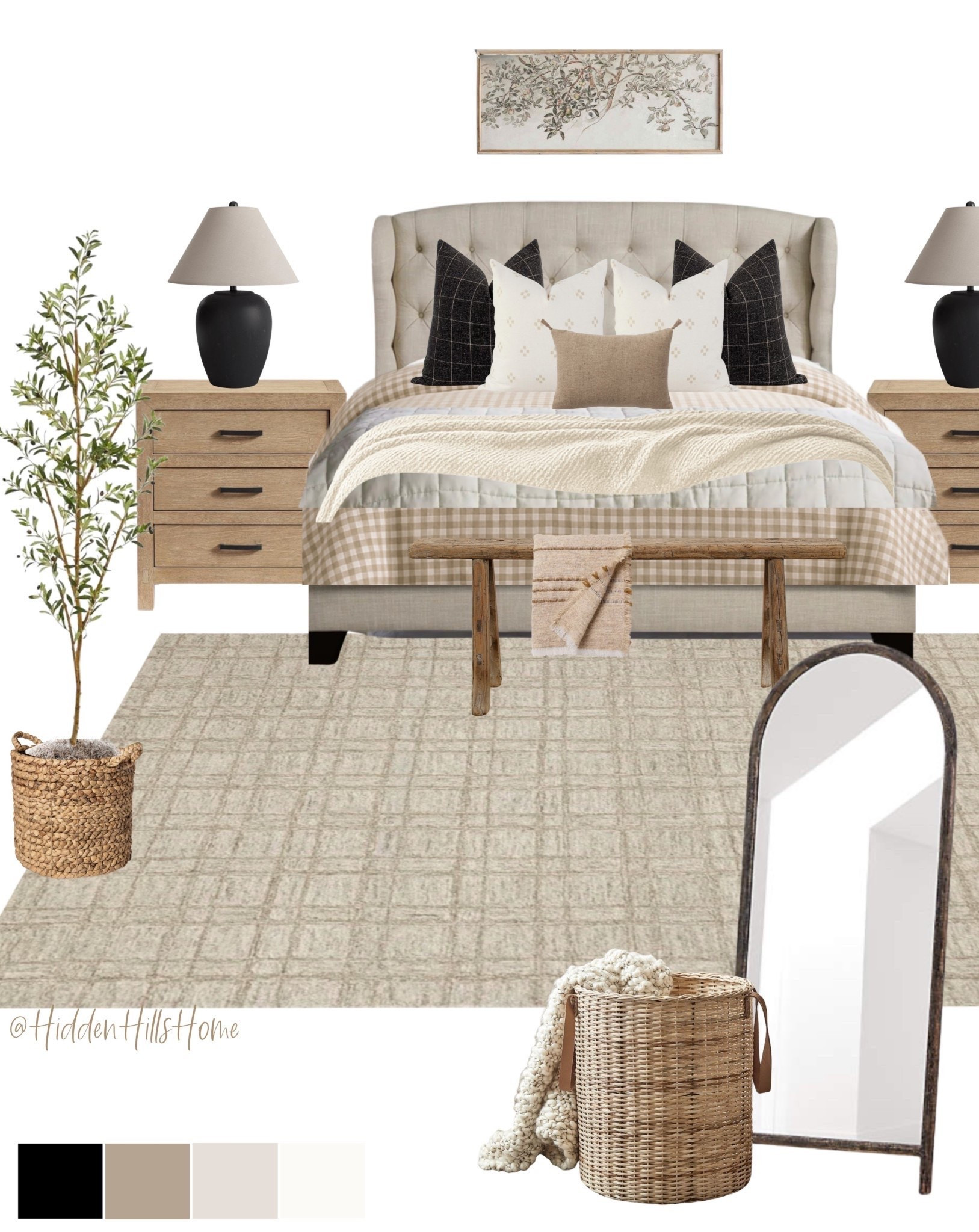 Bedroom decor, bedroom inspiration, home decor, bedding, bedroom mood board, nightstands, bedroom rug #bedroom

#LTKHome #LTKSaleAlert