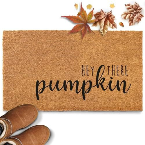 Hey There Pumpkin Door Mat 30x17 Inch, Hello Pumpkin Doormat for Covered Outdoor Area, Fall Rug, ... | Amazon (US)