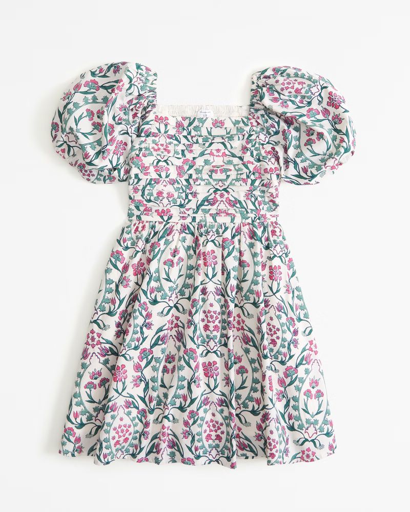 girls emerson poplin puff sleeve mini dress | girls new arrivals | Abercrombie.com | Abercrombie & Fitch (US)