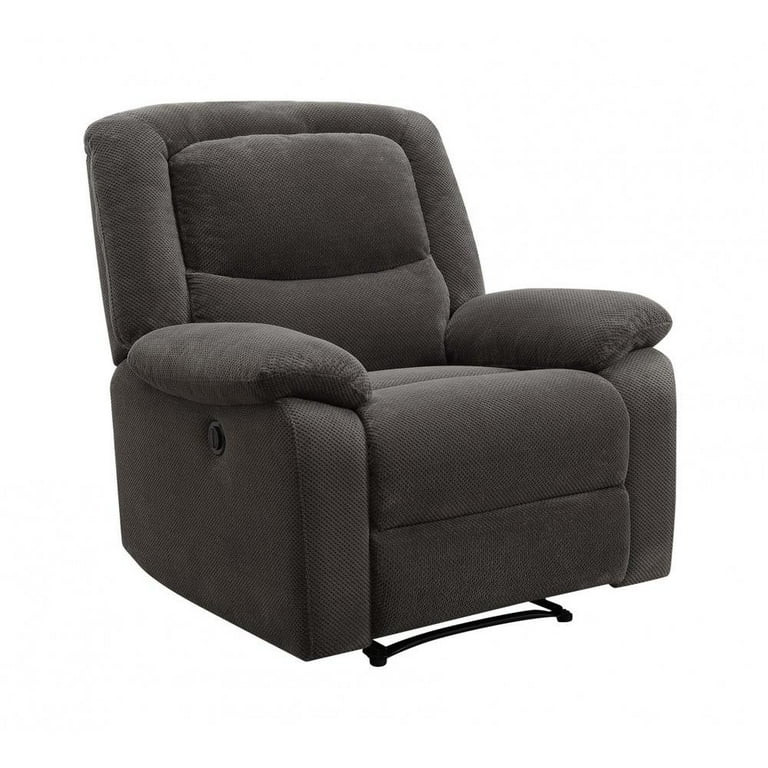 Serta Push-Button Power Recliner with Deep Body Cushions, Gray Fabric | Walmart (US)