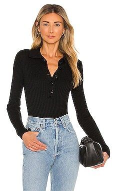 Bardot Estelle Knit Top in Black from Revolve.com | Revolve Clothing (Global)