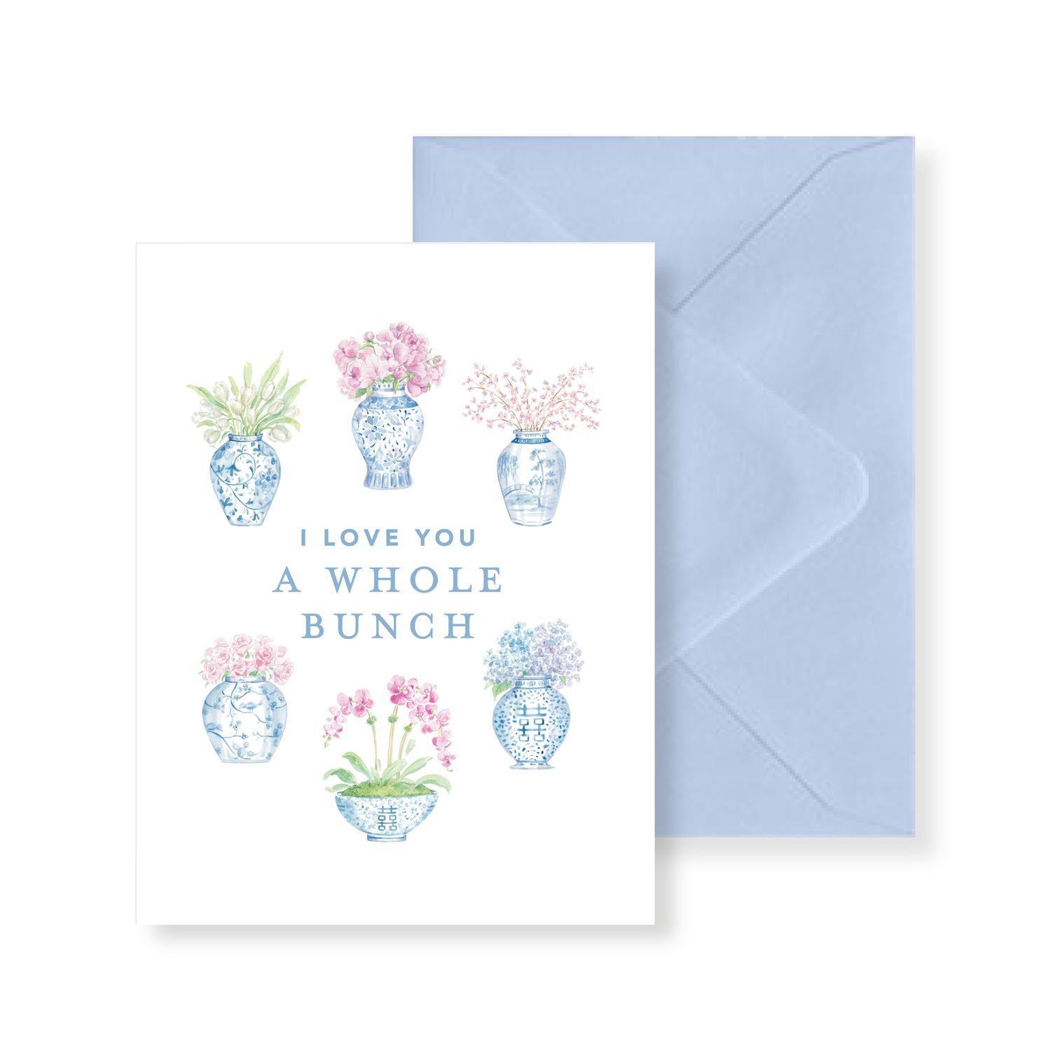 I Love You A Whole Bunch Watercolor Valentine's Day Greeting Card — Simply Jessica Marie | Simply Jessica Marie