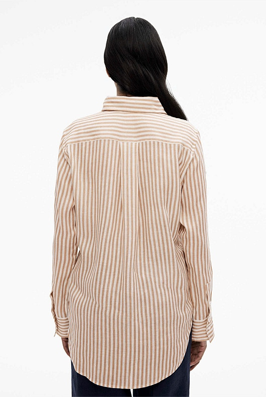 French Linen Stripe Shirt | Witchery (AU)