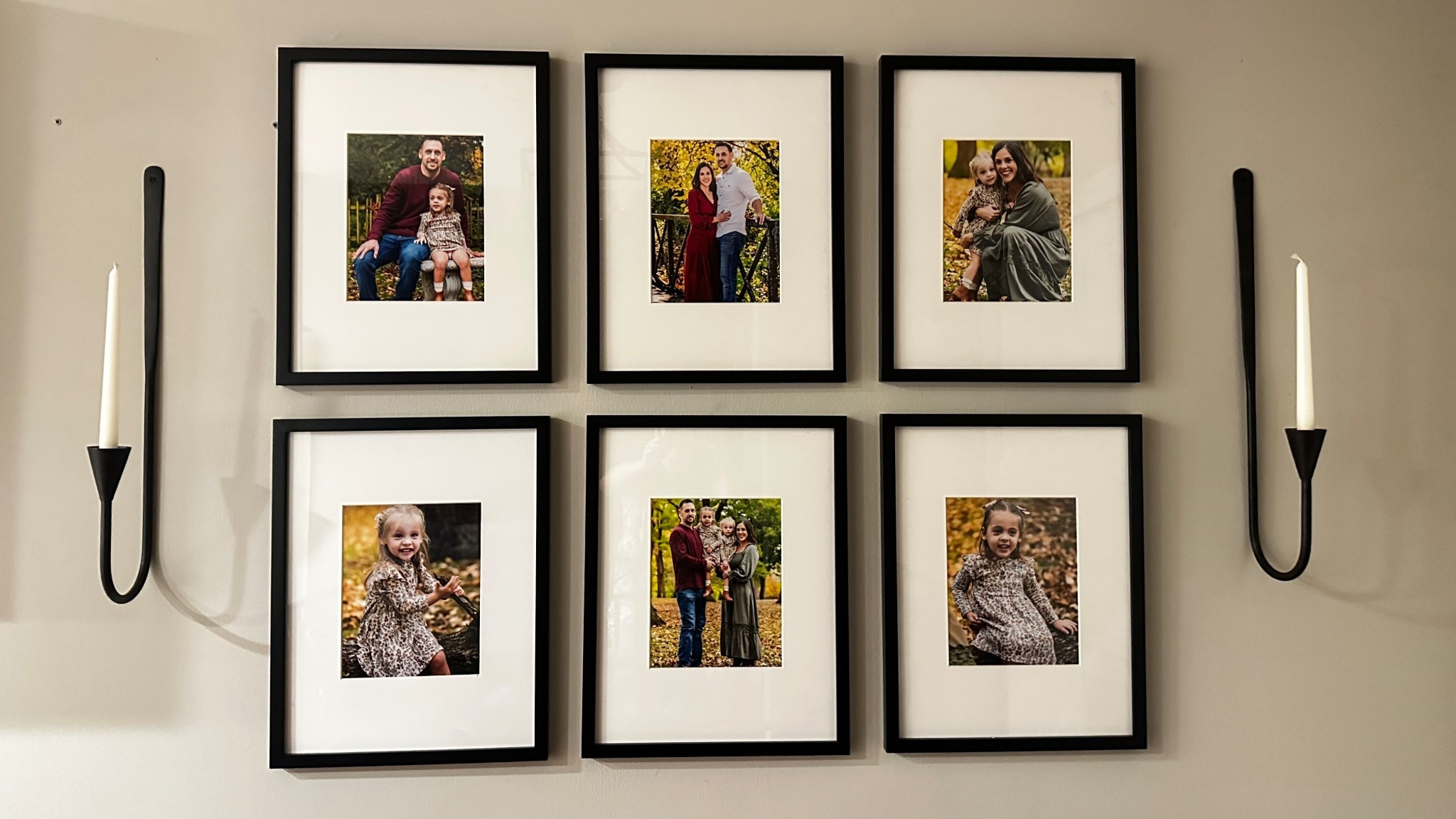 Finally turned our family photos into a real gallery wall. The black frames + simple sconces made it feel so much more pulled together. Sharing everything I used here.

#LTKHome