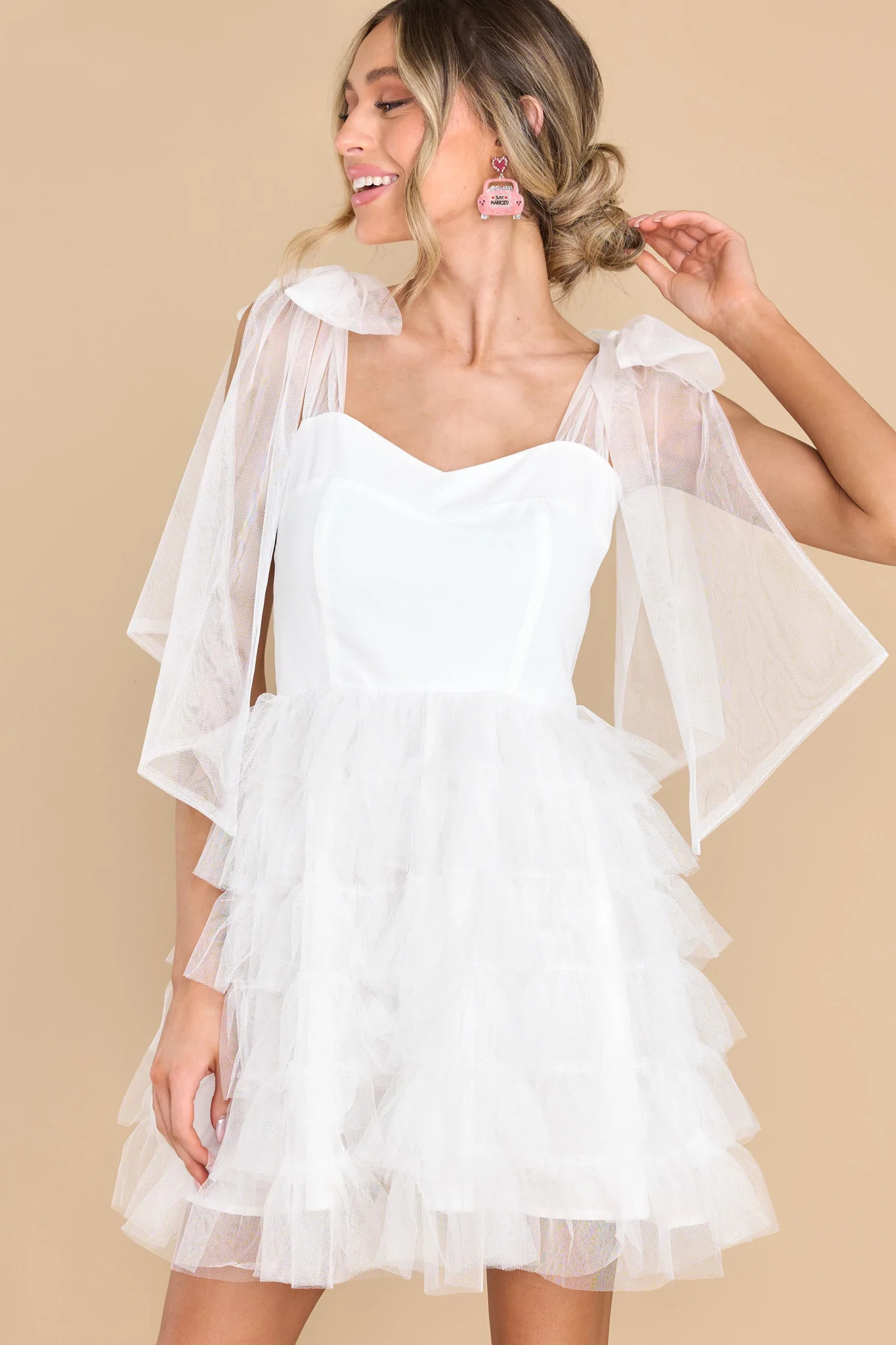 Chic Little Thing White Dress | Red Dress 