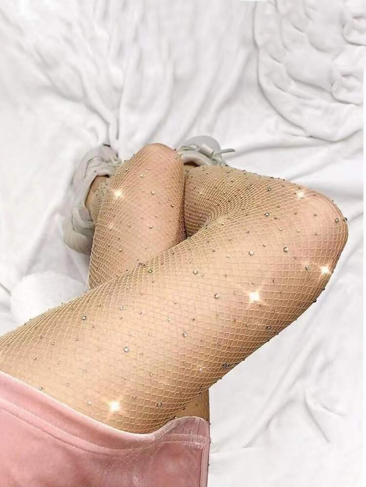 Rhinestone Decor Fishnet Tights | SHEIN