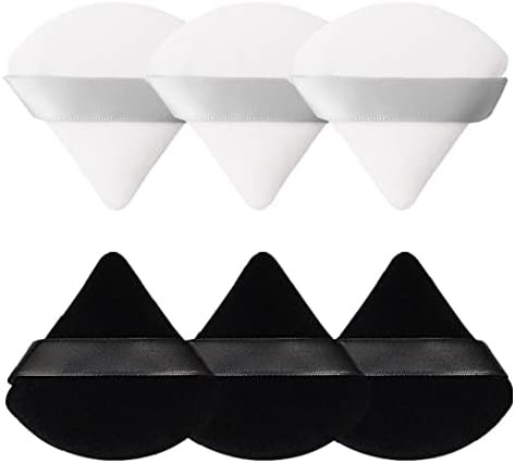 Pimoys 6 Pieces Powder Puff Face Soft Triangle Makeup Puff for Loose Powder Body Powder, Wedge Sh... | Amazon (US)