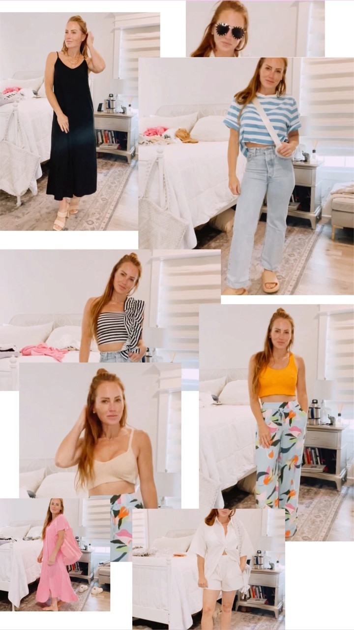 So many cute outfits to pack for vacay ☀️All pieces under $50 except the denim 👌🏼