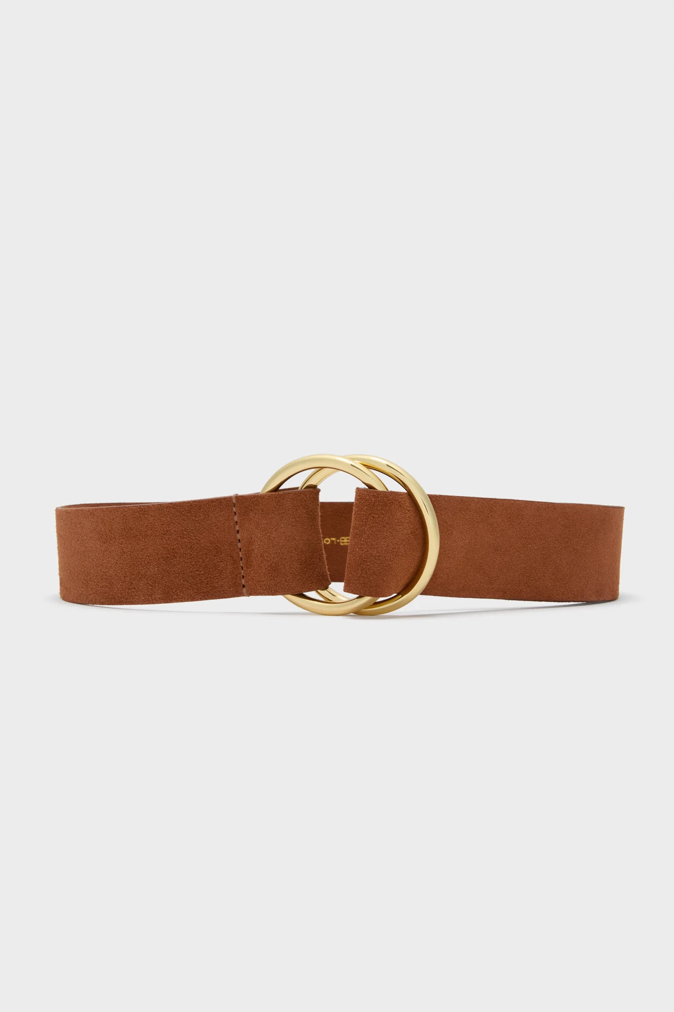 Cognac and Gold Tumble Suede Belt | Tuckernuck (US)