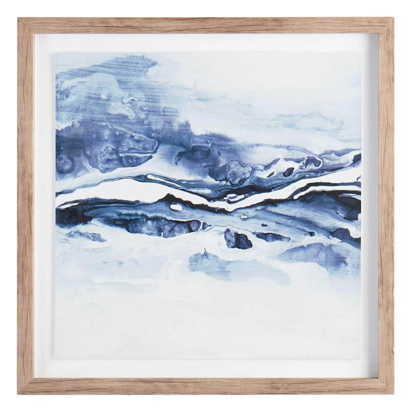 Glass Framed Abstract Print Wall Art, 29" | At Home