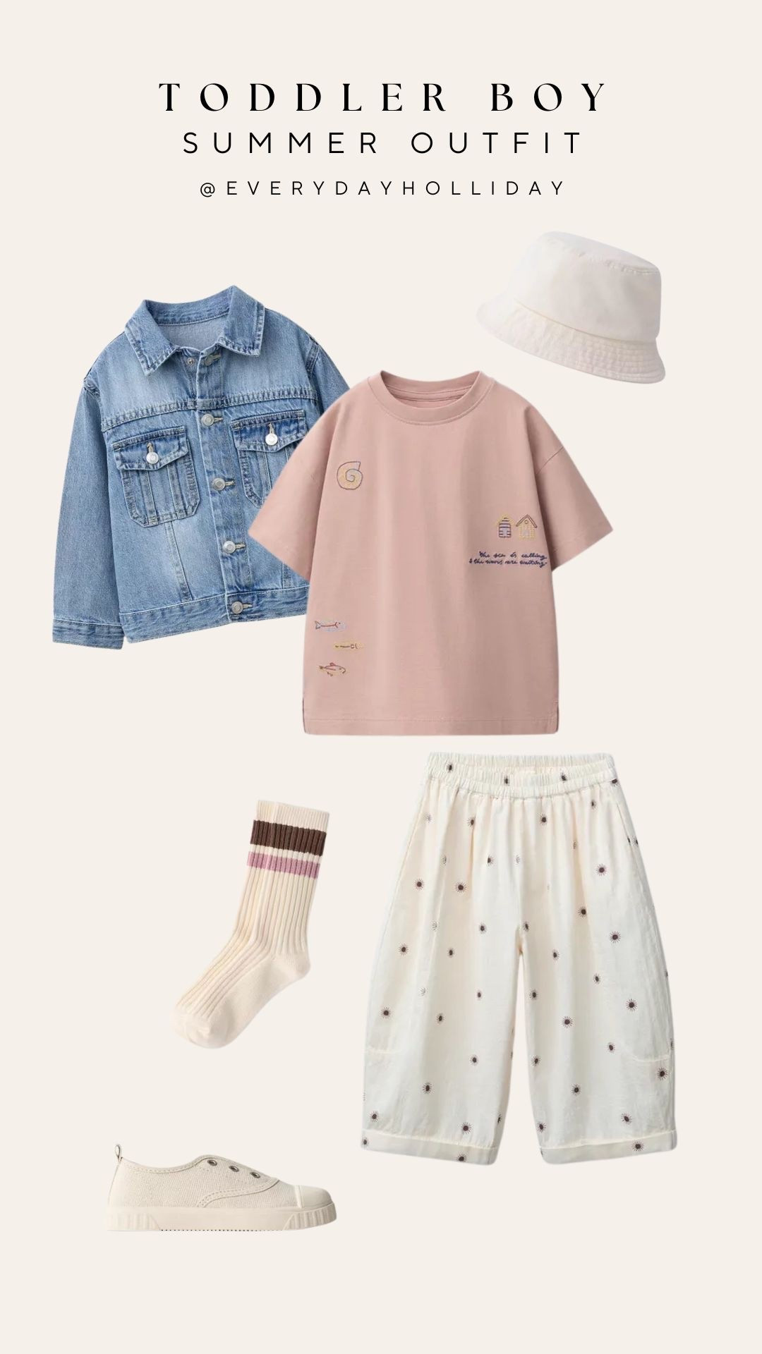 This one is giving the most effortless summer look for toddler boys — the blush embroidered tee with cream floral wide-legs is such a sweet combo. Layer the denim jacket for morning drop-off and he’s set. All from Zara kids!

#LTKootd #LTKBaby #LTKKids