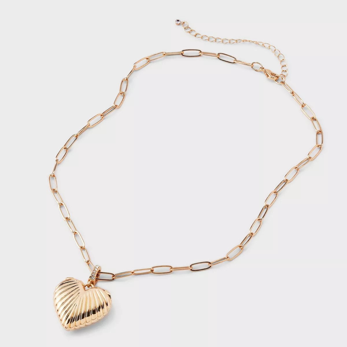 Puffy Heart Locket Charm Necklace - A New Day™ Gold | Target