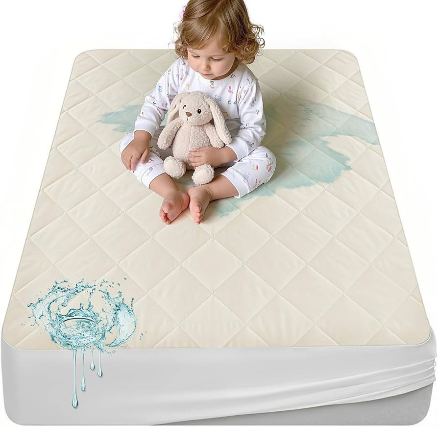 Lofe Organic Crib Mattress Protector - Top&Side Waterproof, 100% Waterproof Crib Mattress Protect... | Amazon (US)
