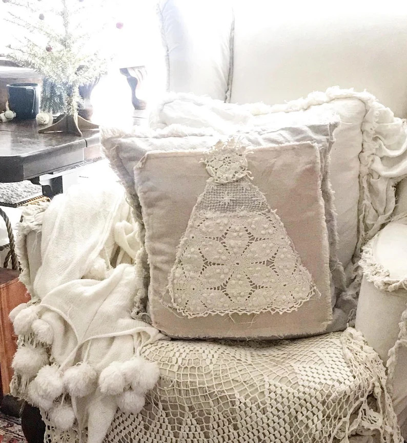 pillow slip w/o insert  fits a square insert 19-21 inches  : ) | Etsy (US)