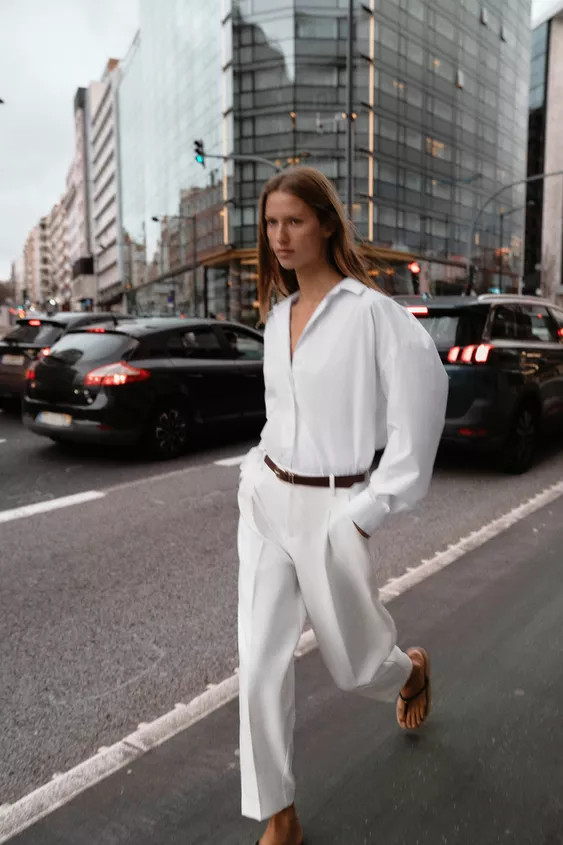 BELTED PLEATED PANTS | Zara US