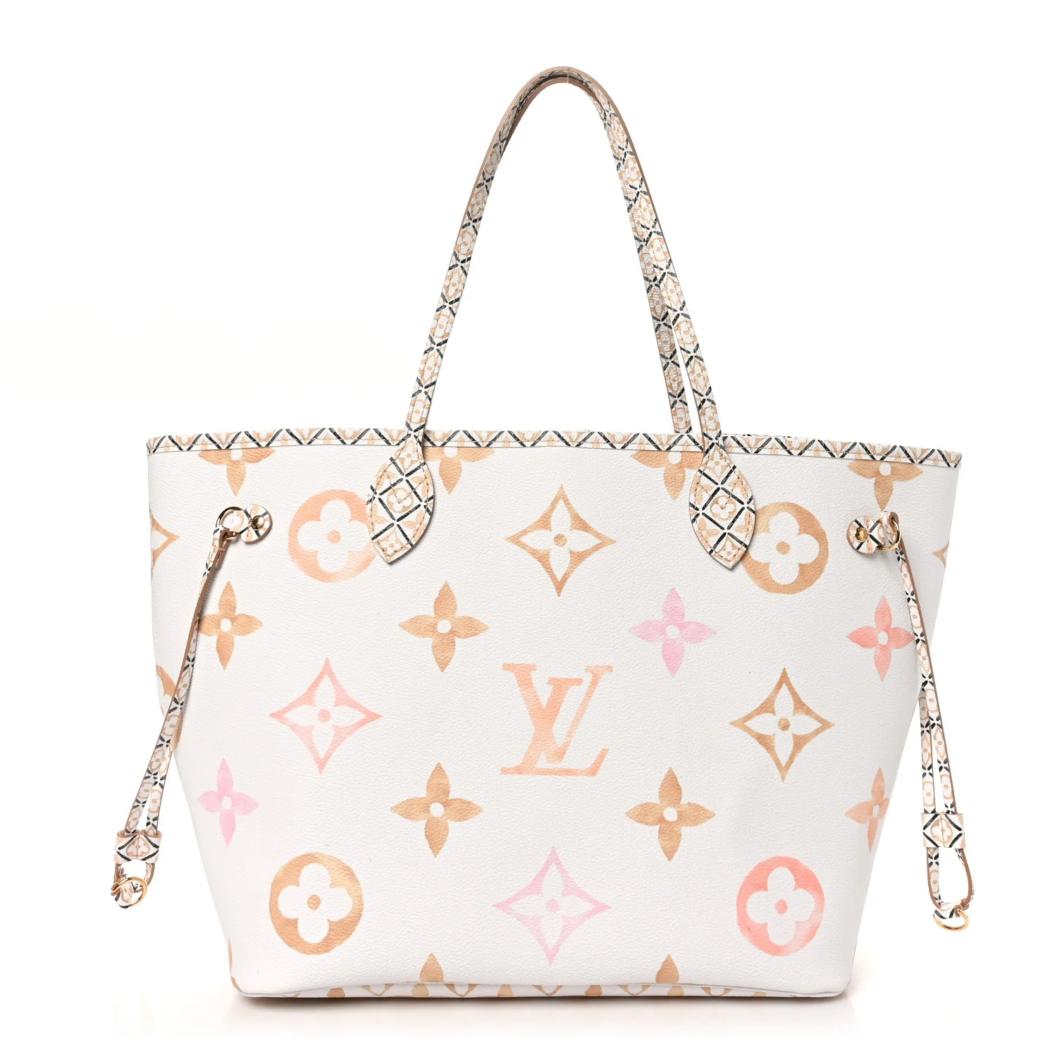 Monogram Giant By The Pool 2.0 Neverfull MM Beige | FASHIONPHILE (US)