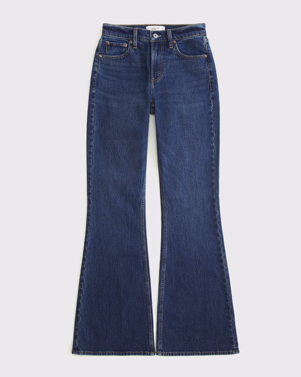 Women's High Rise Flare Jean | Women's Bottoms | Abercrombie.com | Abercrombie & Fitch (US)