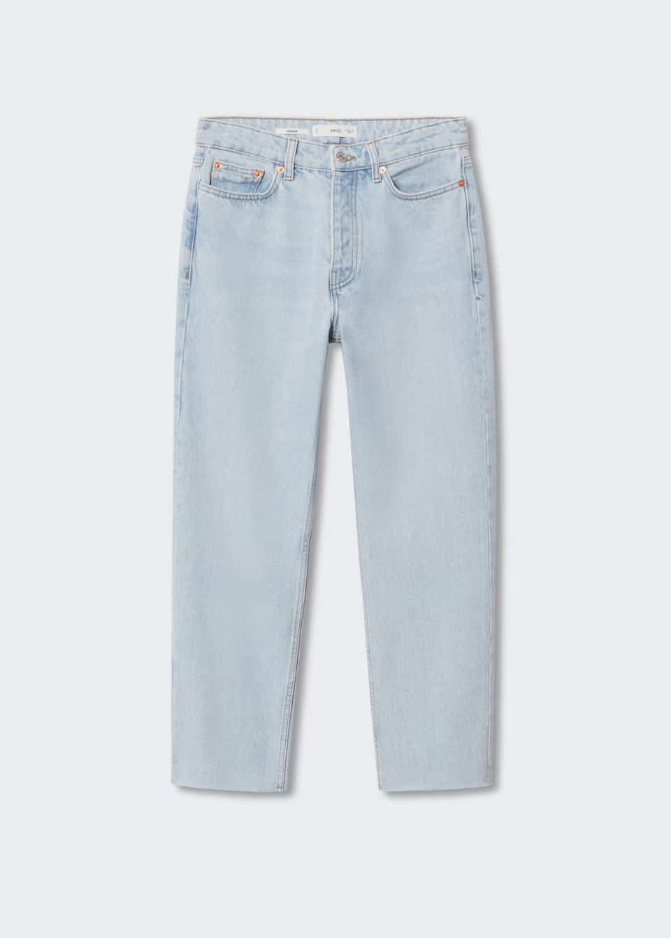 Gerade Crop-Jeans mit hohem Bund | MANGO (DE)
