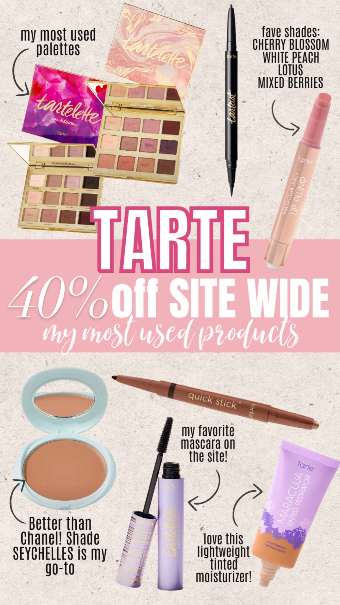 40% off everything at @tartecosmetics with code CYBER

#LTKsalealert #LTKbeauty #LTKCyberweek