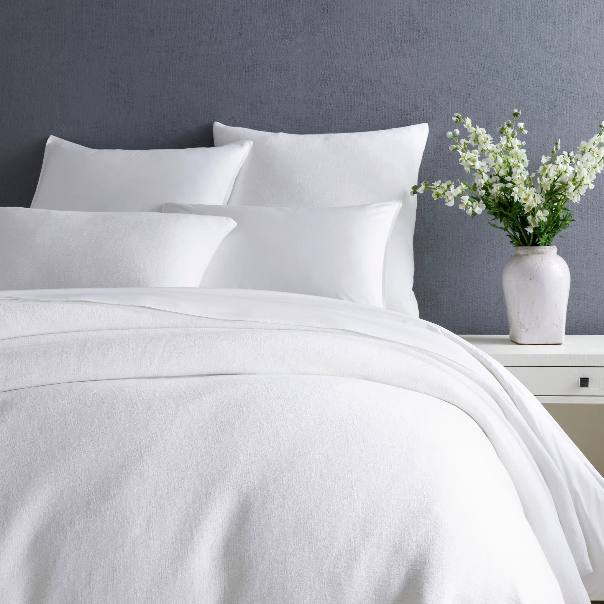 Montauk White Duvet Cover - Full/Queen | Annie Selke