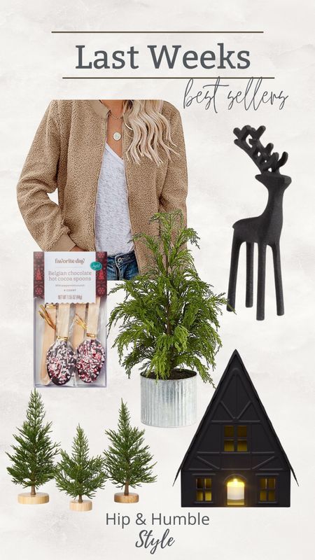 This weeks follower favorites include a cozy sheep’s jacket, table top Christmas trees, hot chocolate spoons and Christmas decor 

#LTKSeasonal #LTKhome #LTKHoliday