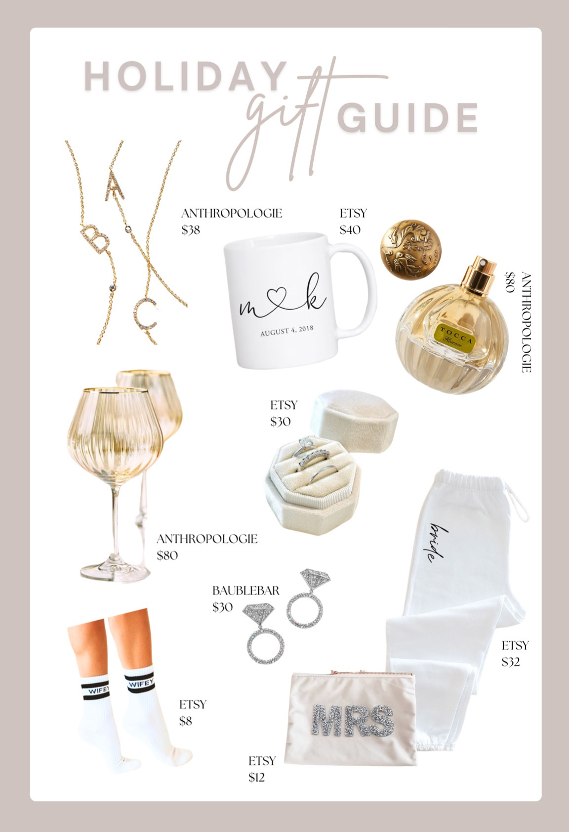 Holiday Gift Guide 

Revolve | Etsy | Anthropologie | Amazon Prime | Gifts for her | gifts for friend | gifts for bride | gifts for bridesmaid | gifts for mom | stocking stuffer | earrings | necklace 

#LTKWedding #LTKHoliday #LTKGiftGuide