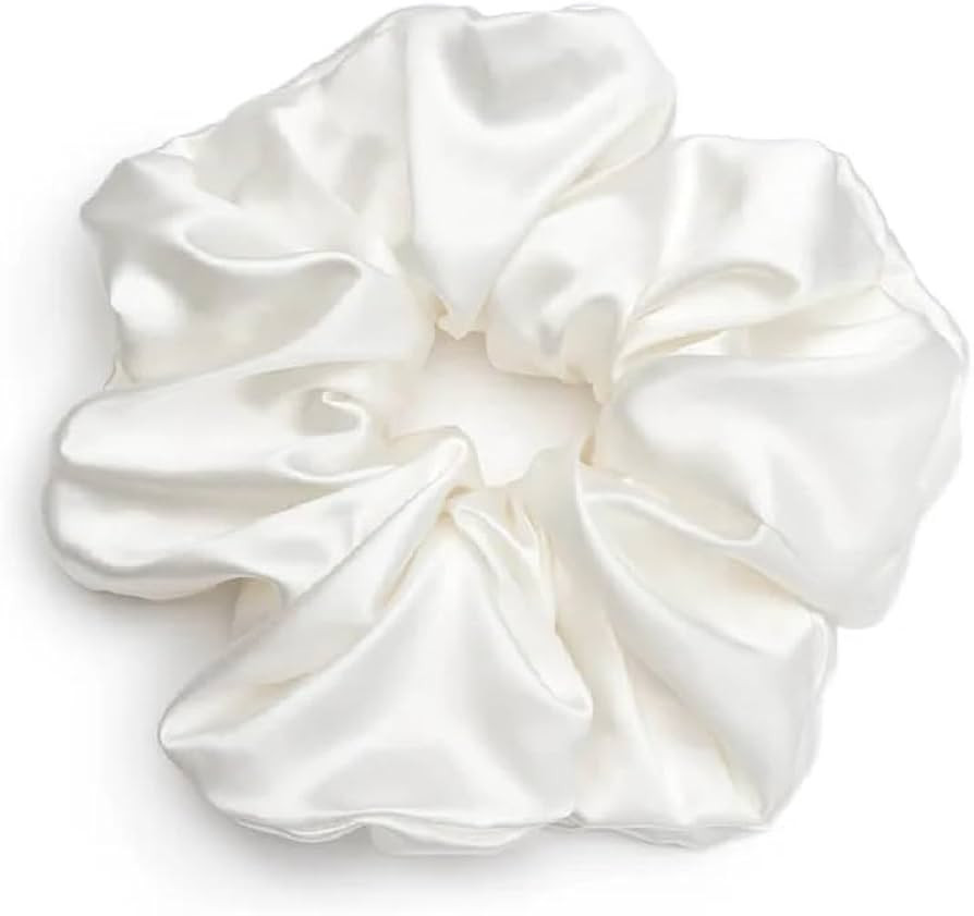 Oversized XL Satin Hair Scrunchies, Soft Silk Elastic Hair Band Set, Ponytail Holders for Women a... | Amazon (UK)